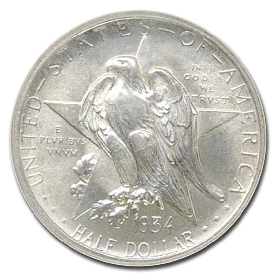1934 Texas Centennial Commemorative Half Dollar MS-64 NGC 1934 Texas Centennial Commemorative Half Dollar MS-64 NGC